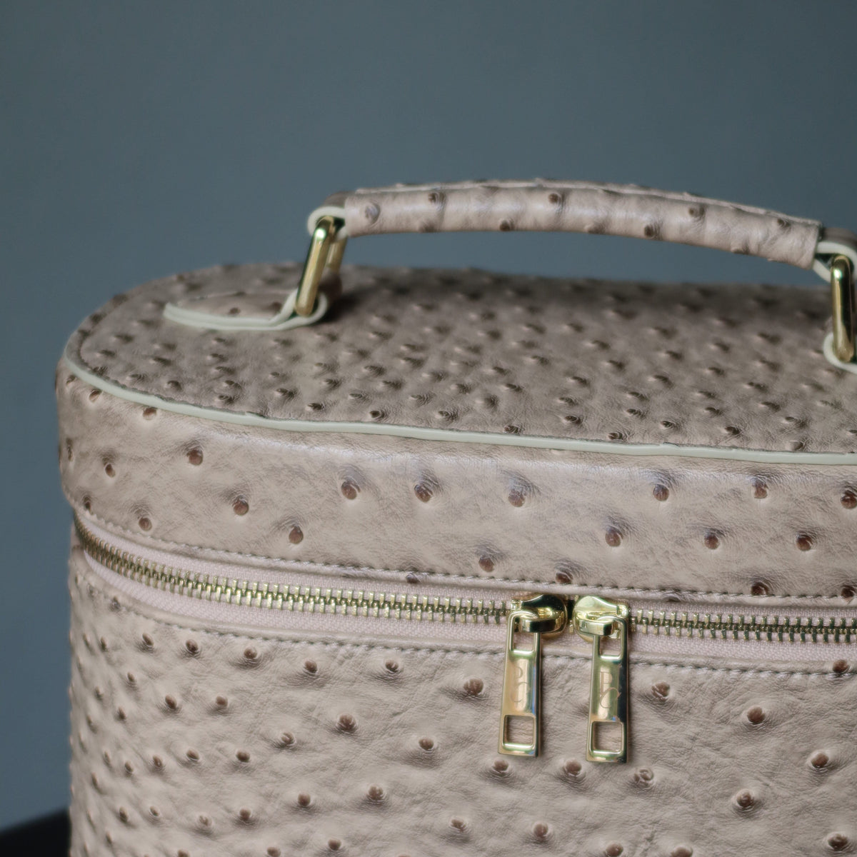 Ostrich Vanity Case – Travel Makeup Bag | Chai PIQUÉ CASES